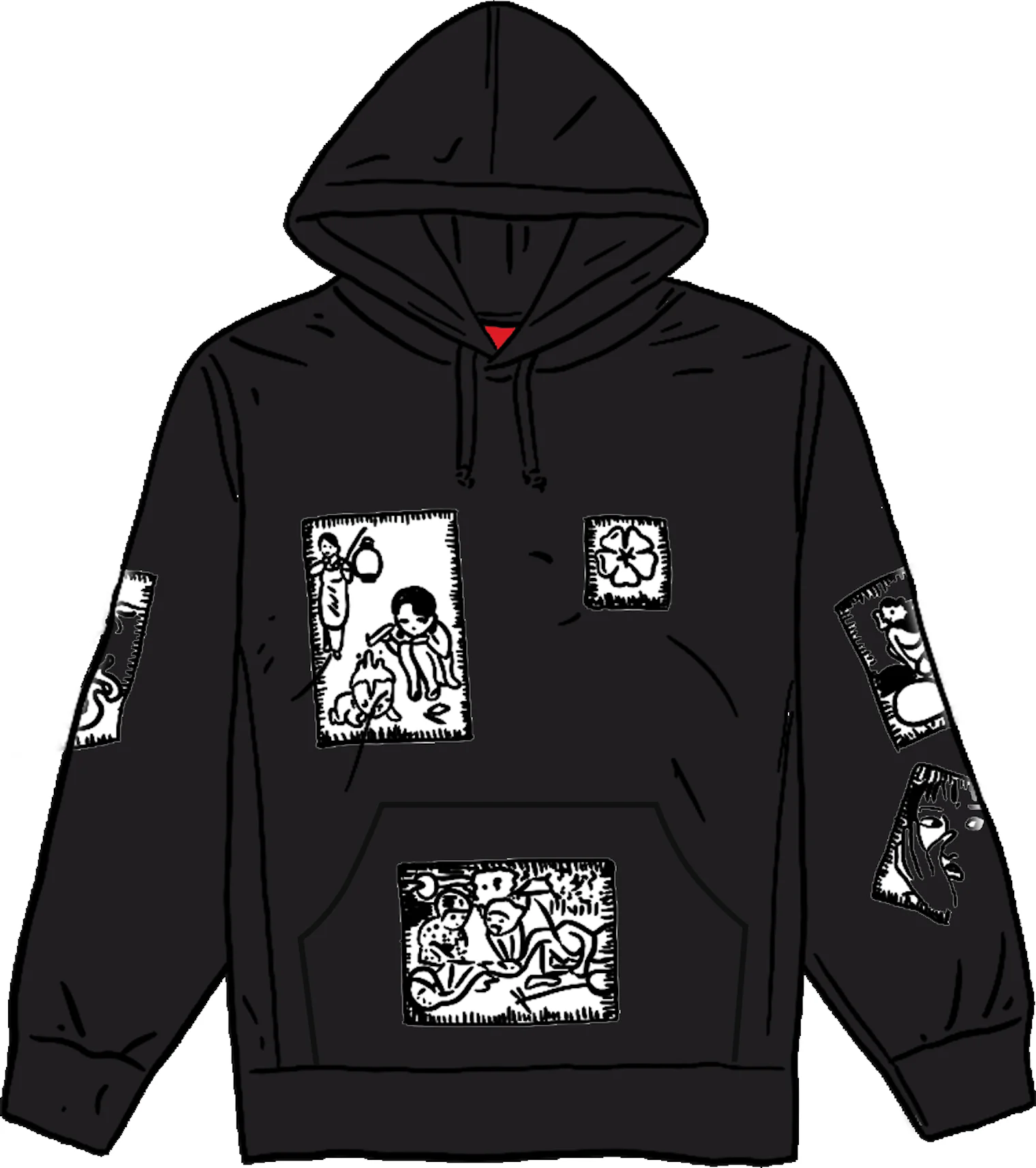 Supreme Toshio Saeki Hooded Sweatshirt Black