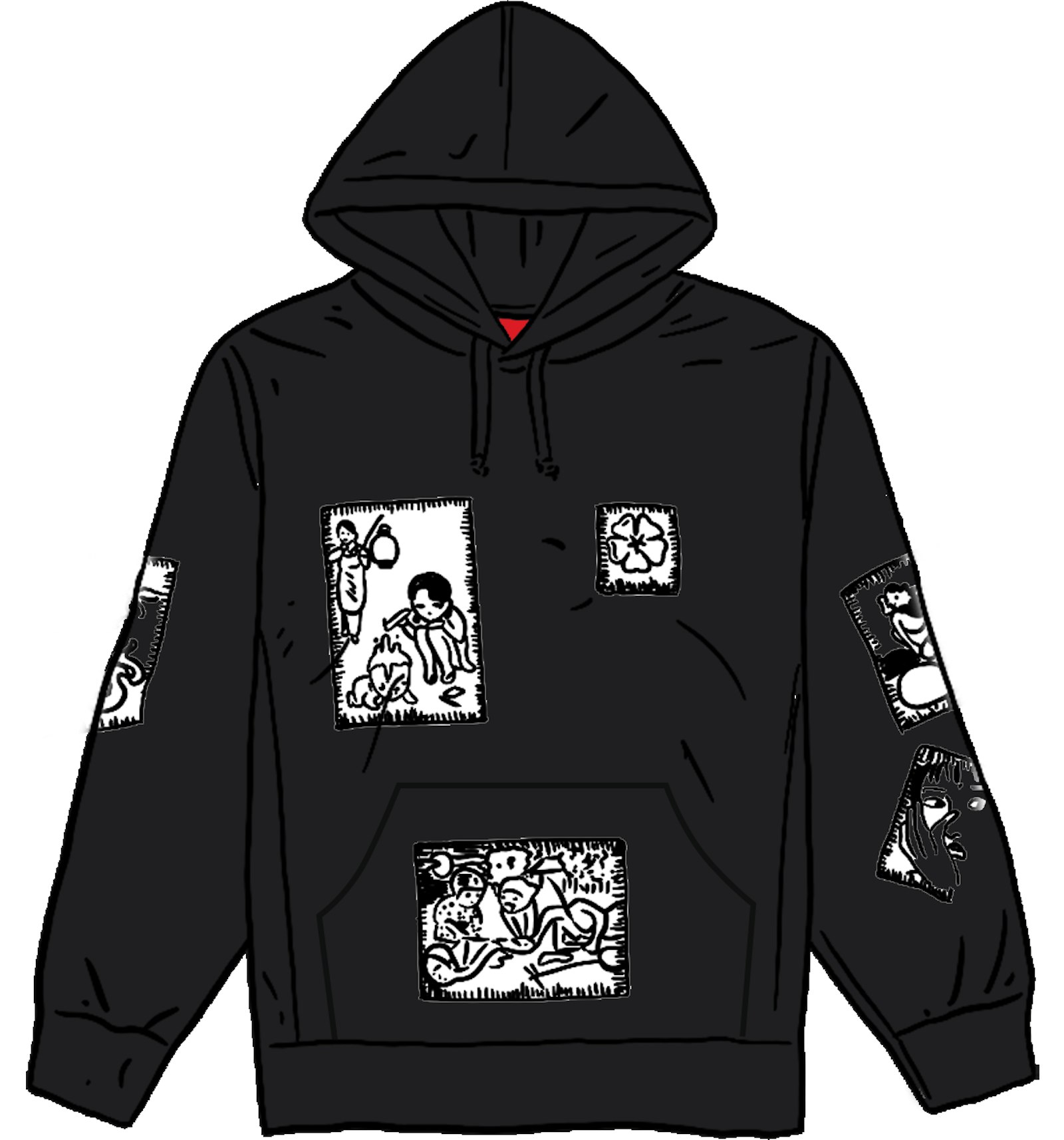 Supreme Toshio Saeki Hooded Sweatshirt Black