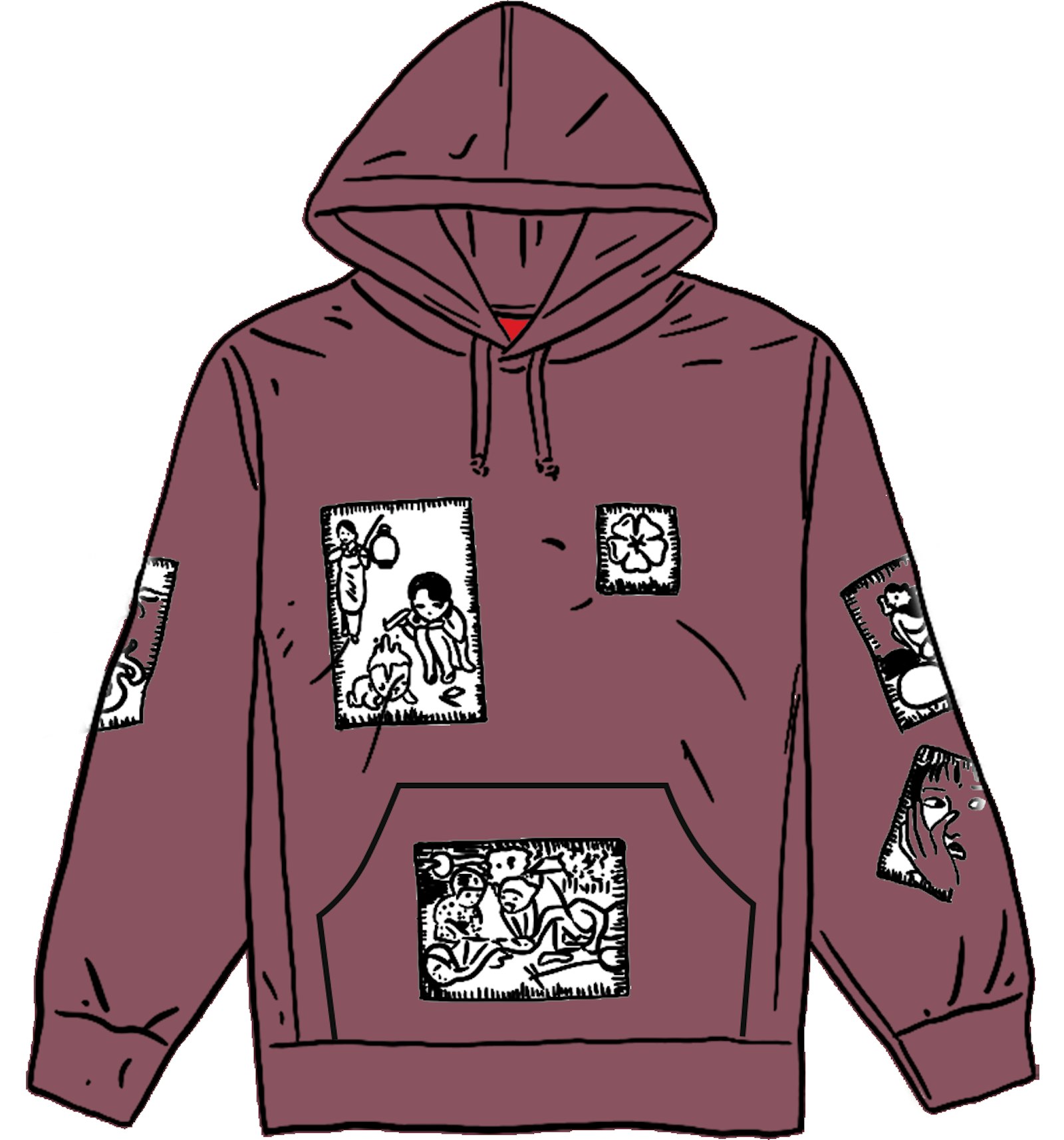 Supreme Toshio Saeki Hooded Sweatshirt Light Purple