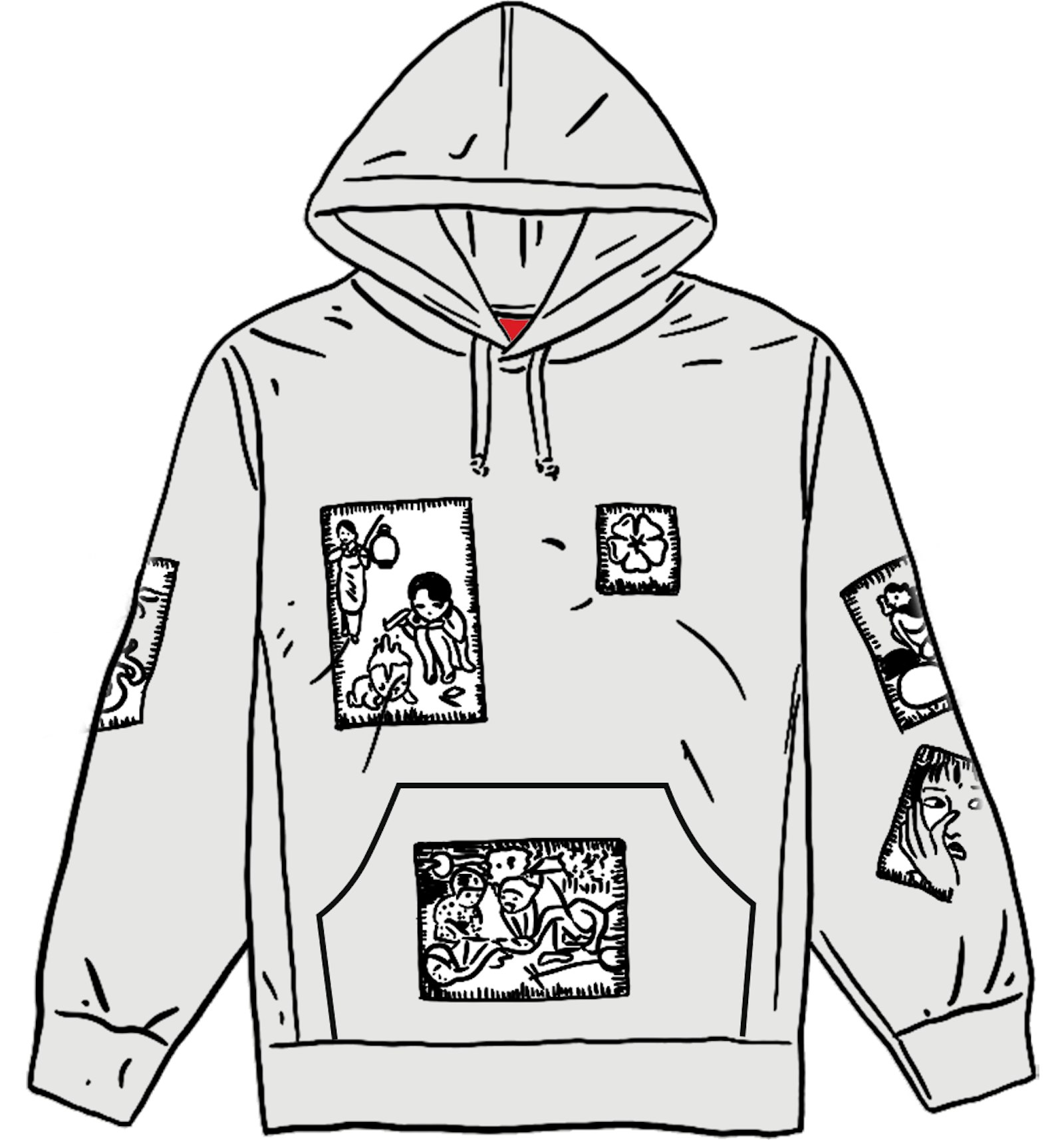 Supreme Toshio Saeki Hooded Sweatshirt White