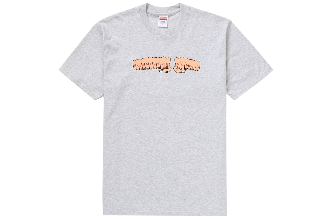 Pre-owned Supreme Toy Machine Fist Tee Ash Grey