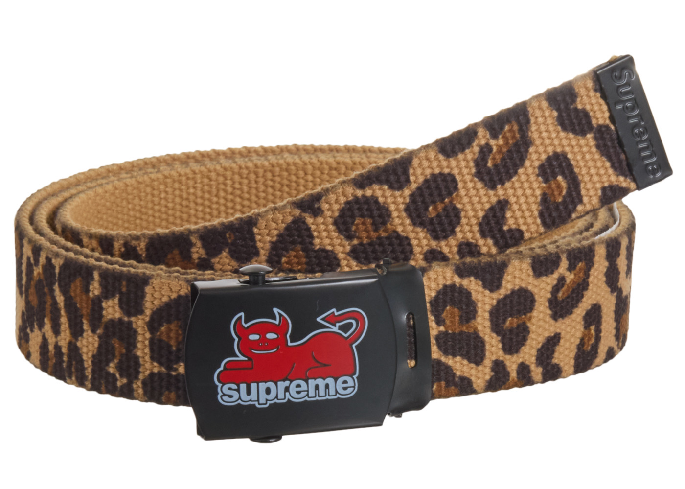 Supreme Toy Machine Webbing Belt Leopard