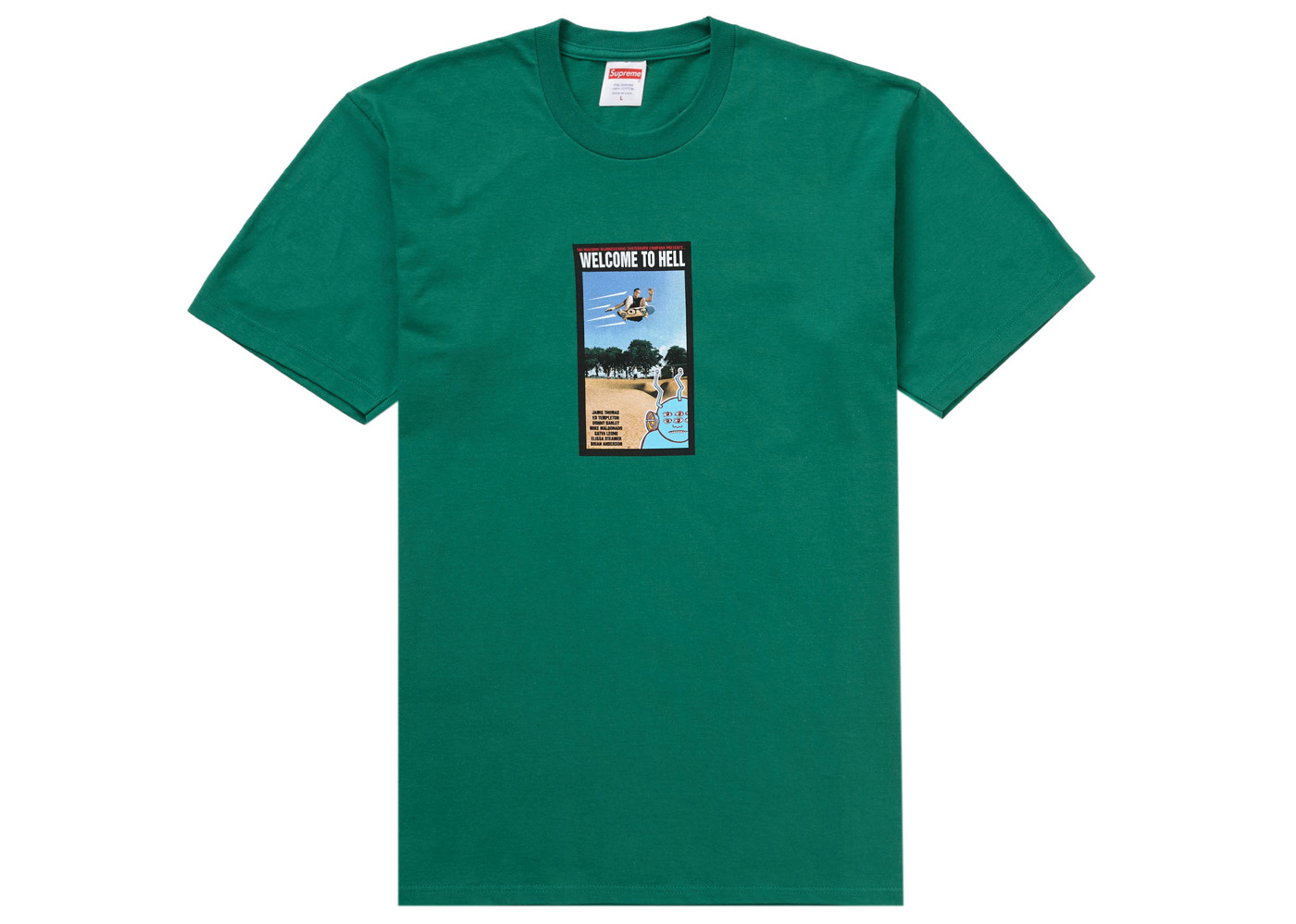Supreme Toy Machine Welcome To Hell Tee Green Men's - SS24 - US