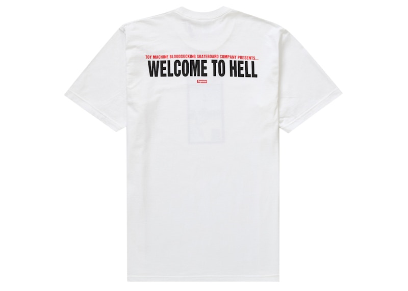 Supreme Toy Machine Welcome To Hell Tee White Men's - SS24 - US