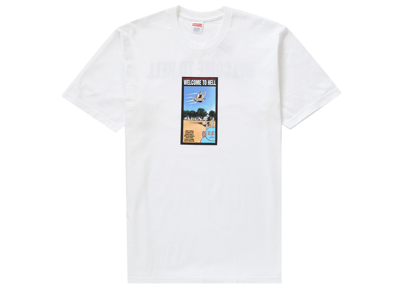 Supreme Toy Machine Welcome To Hell Tee White Men's - SS24 - GB