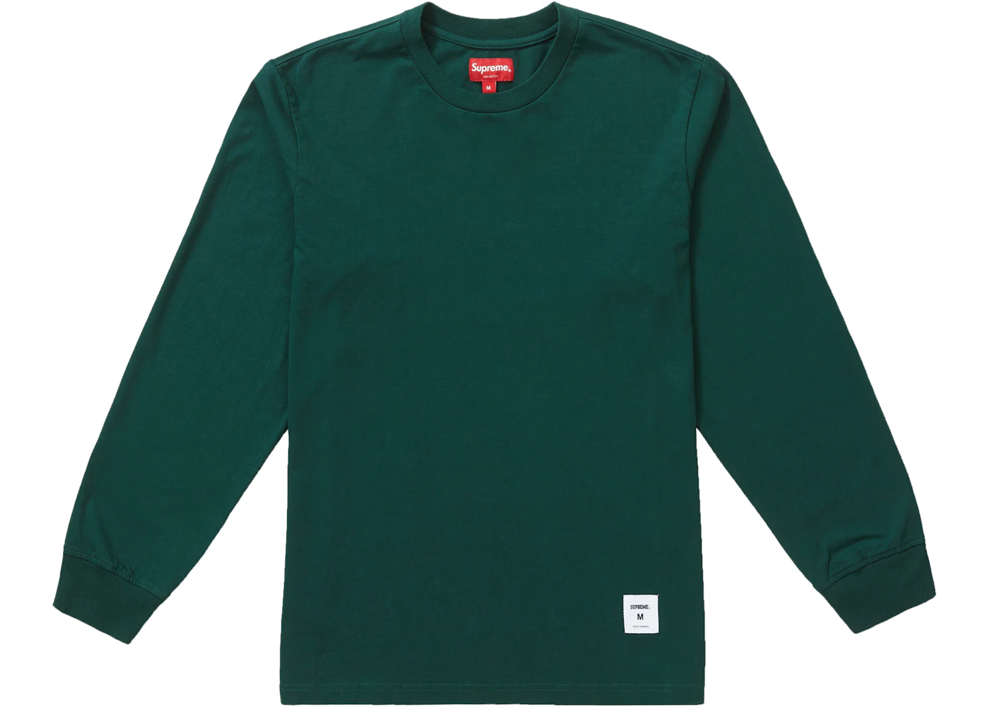 Supreme Trademark L/S Top Dark Green Men's - FW19 - US