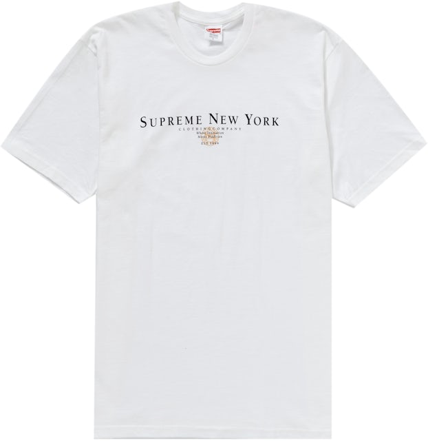 Supreme Stacked Logo Crewneck Sweatshirt In White, ModeSens