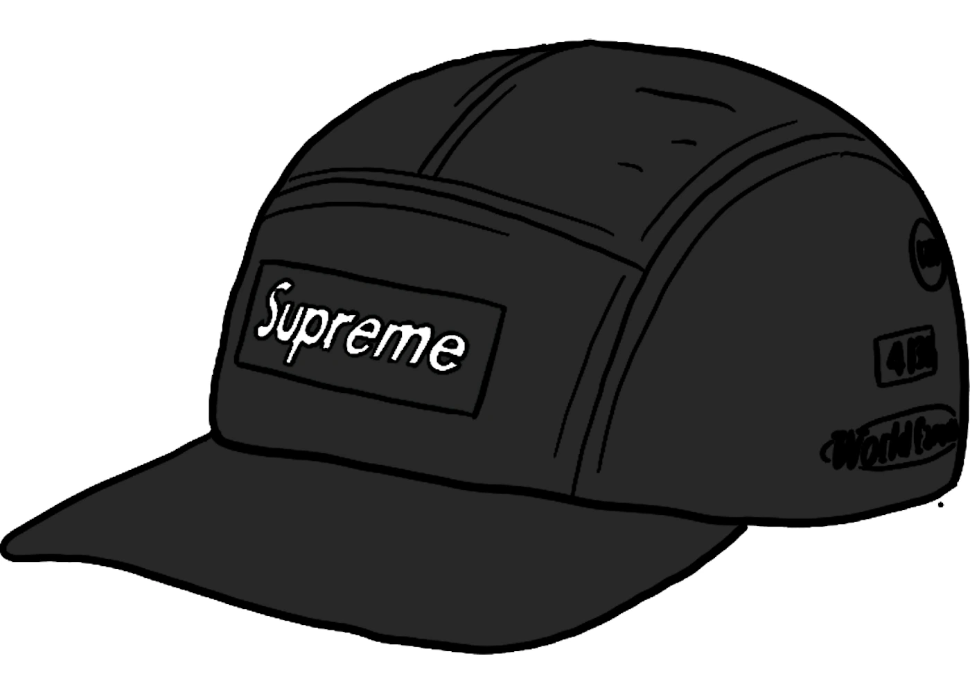 Supreme Trail Camp Cap Black