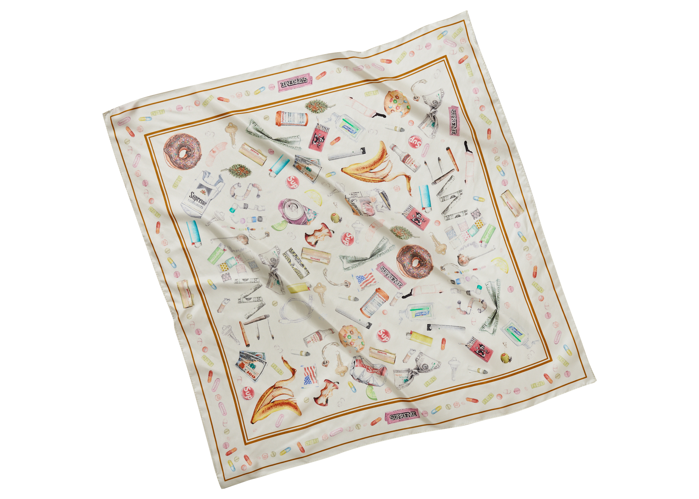 Supreme Trash Silk Scarf Multicolor