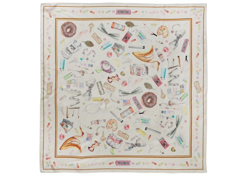 Supreme Trash Silk Scarf Multicolor