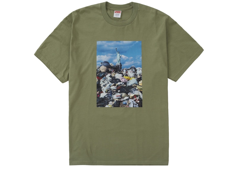 激安正規販売店 supreme The North Face tee Olive - トップス