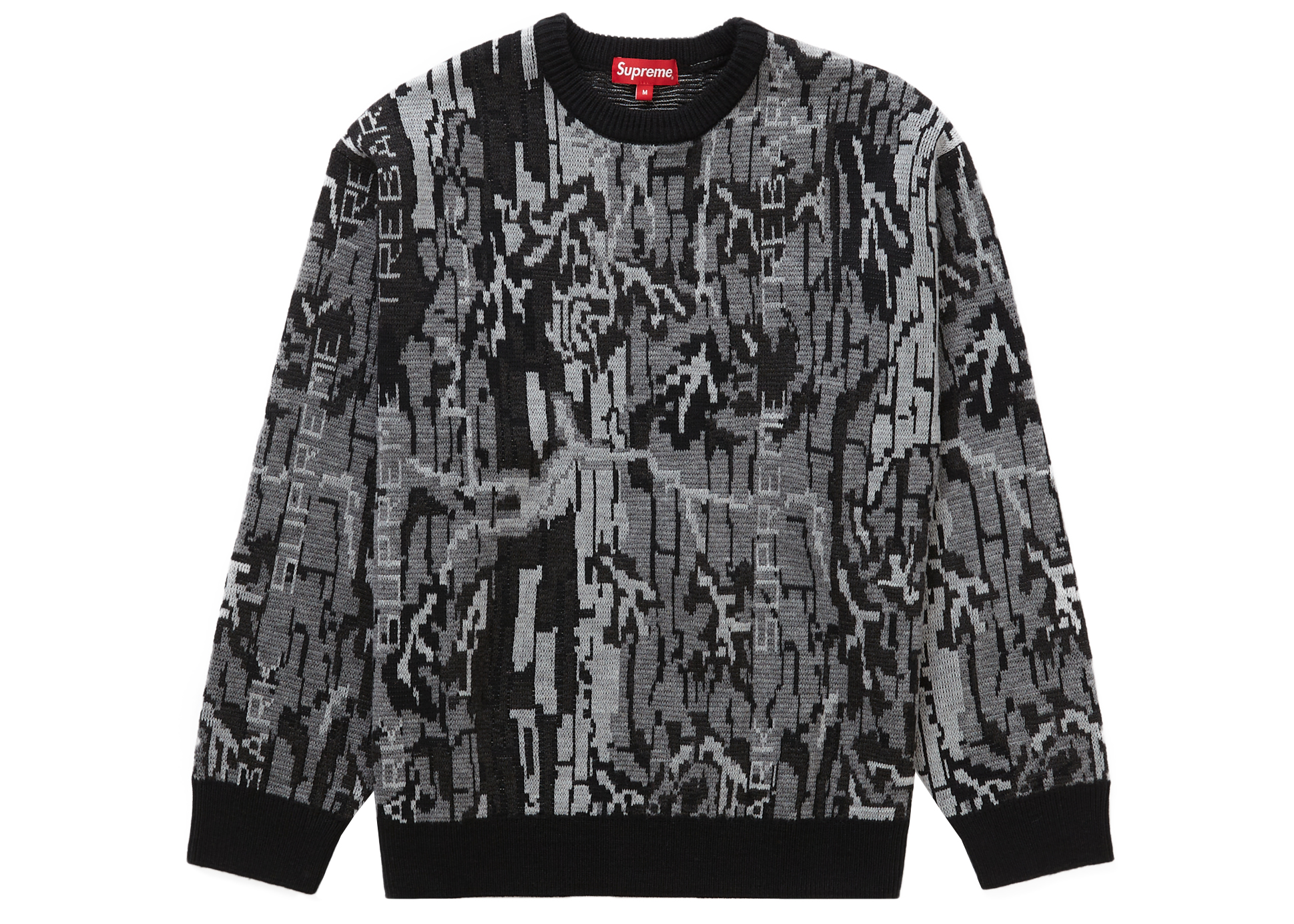Supreme Trebark Camo Sweater Black Men's - FW22 - US