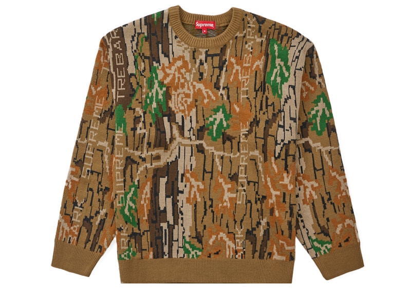 Supreme Trebark Camo Sweater Brown - FW22 Men's - US