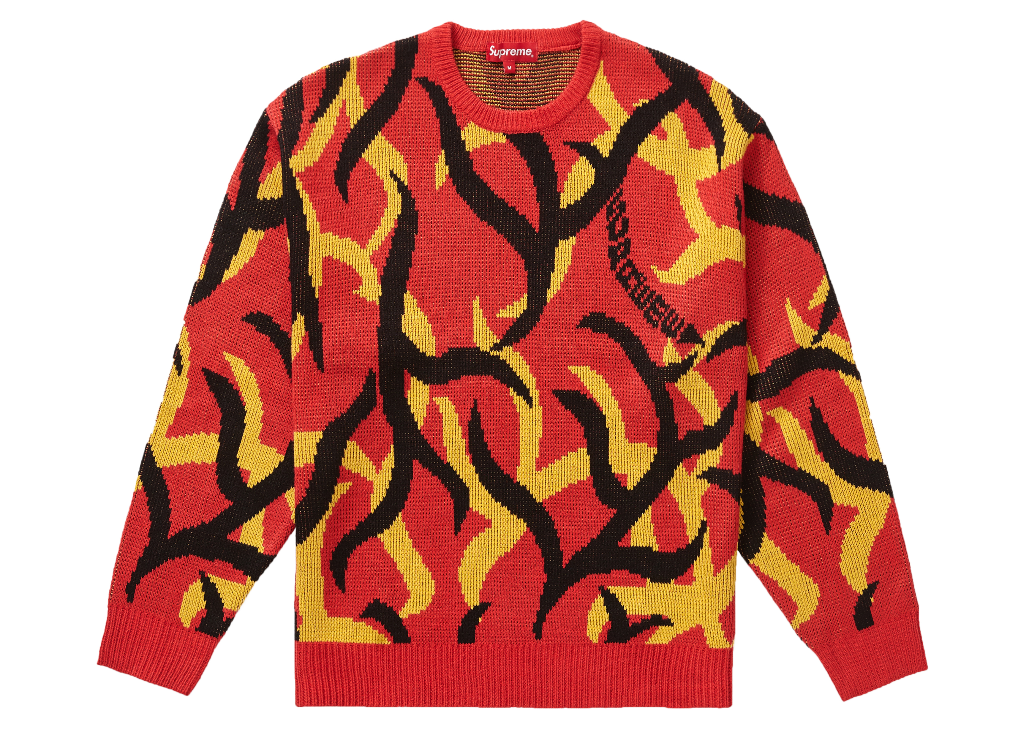 Supreme Tribal Camo Sweater Red