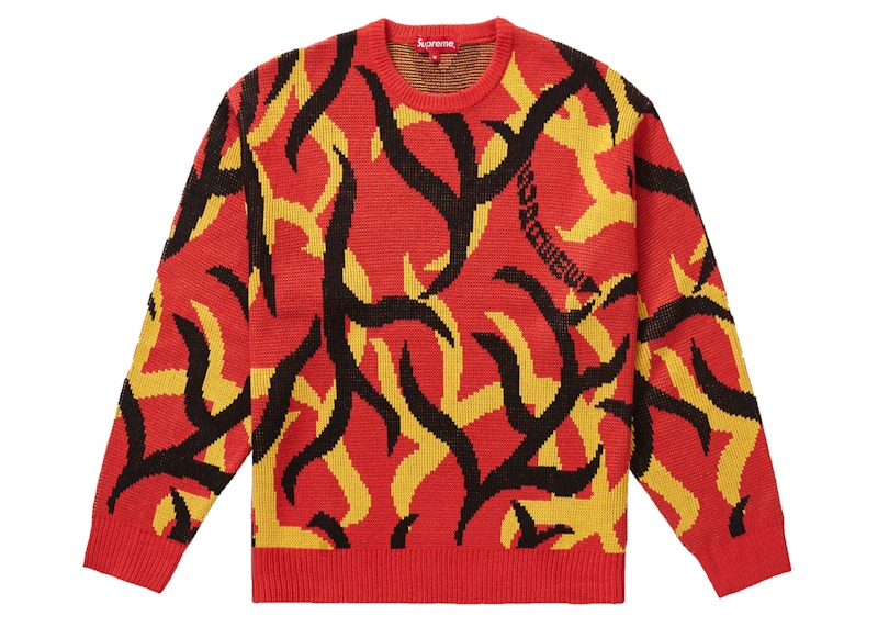 Supreme Tribal Camo Sweater Red