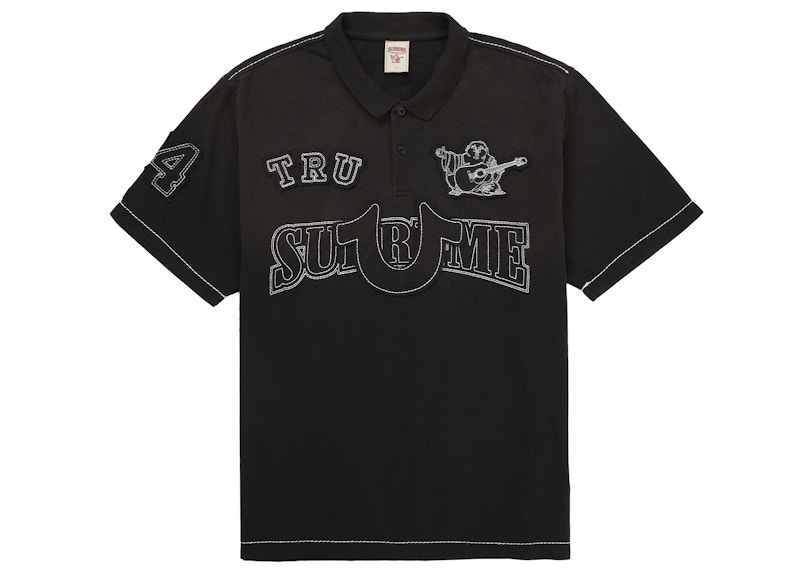 Supreme@/True Religion@ Appliqué Polo Supreme True Religion Applique Polo Black Men's - FW25 - US