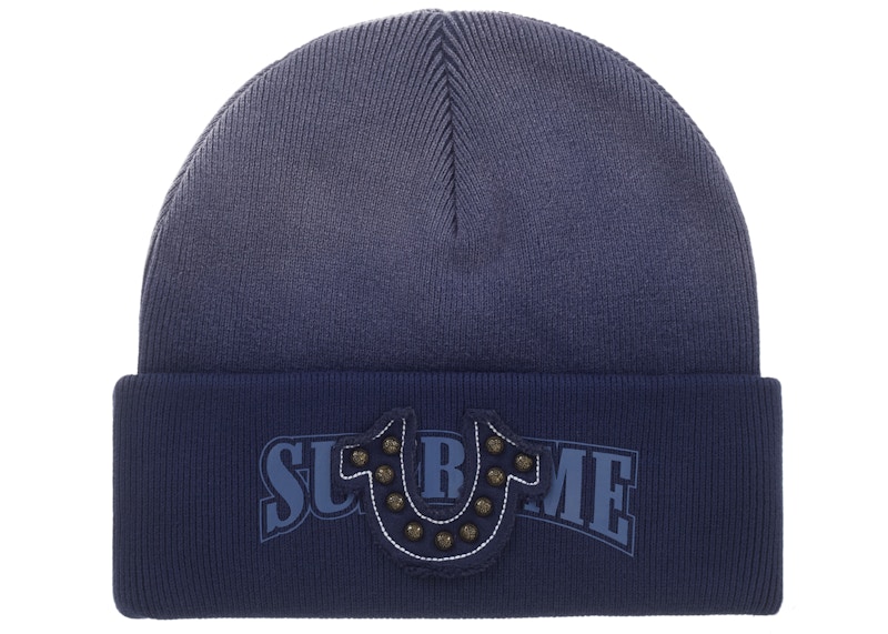 Pre-owned Supreme True Religion Beanie (fw25) In Navy Blue