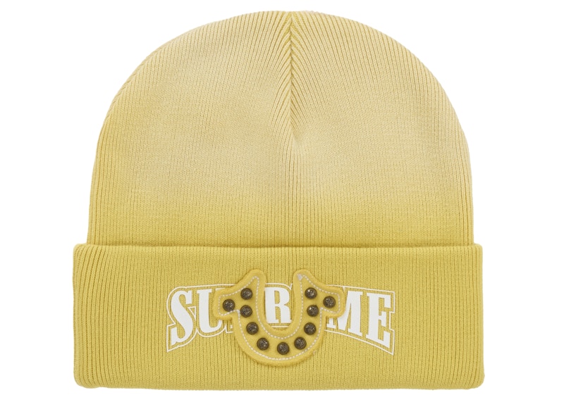 Pre-owned Supreme True Religion Beanie (fw25) In Yellow