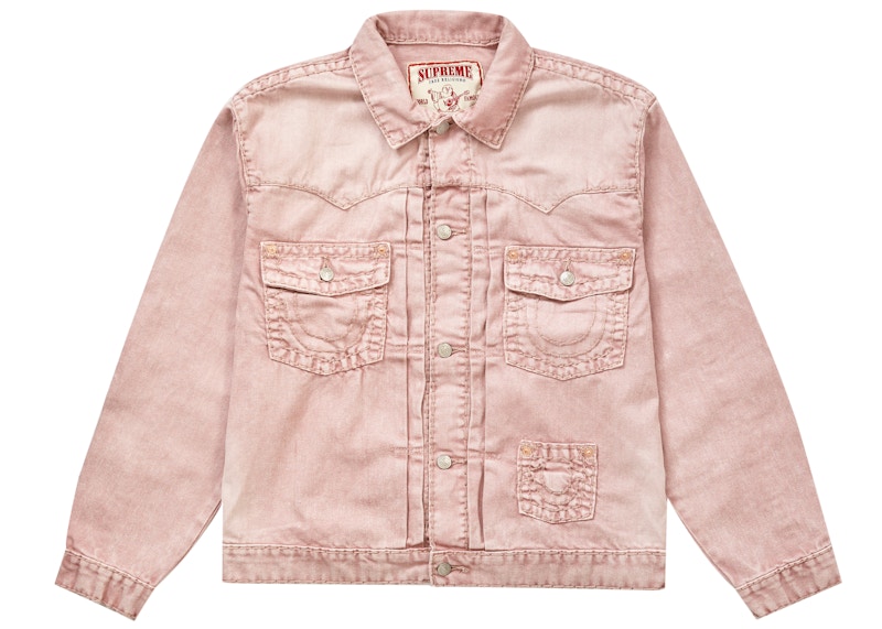 Supreme True Religion Denim Trucker Jacket Pink Men's - FW21 - US