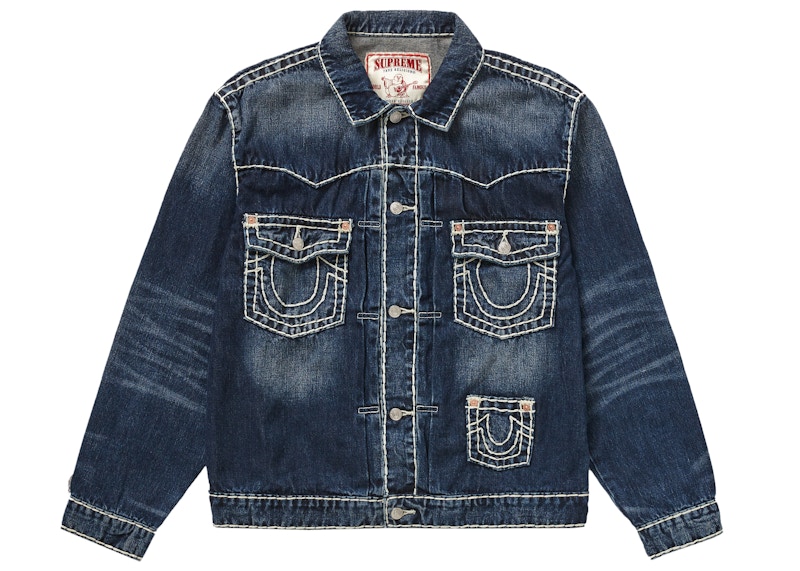 Supreme True Religion Denim Trucker Jacket Washed Blue Men's ...