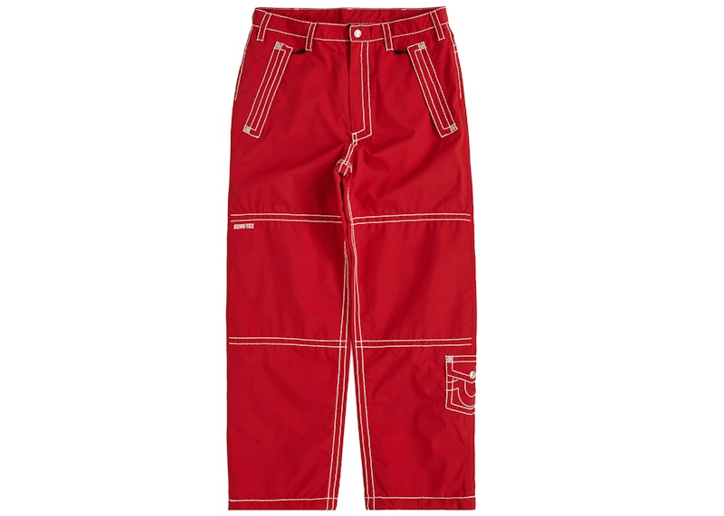 カラーレッドsupreme true religion gore tex pants red