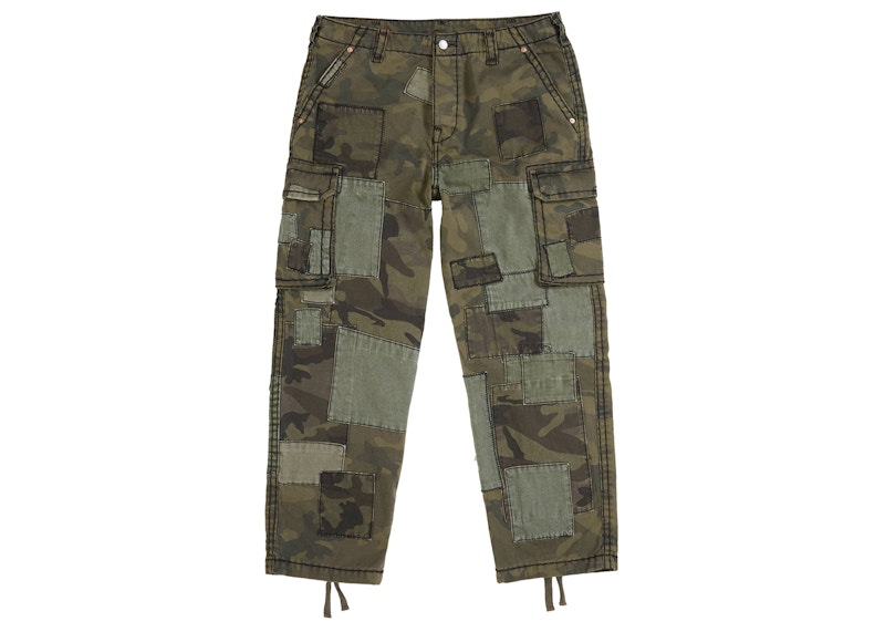 Supreme True Religion Patchwork Cargo Pant Woodland Camo Men's