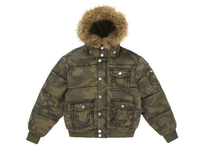 Supreme True Religion Puffer Jacket Olive Men's - FW25 - US
