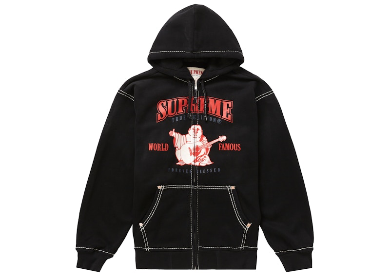 Supreme True Religion Zip Up Hooded Sweatshirt Black Men's - FW21 - US