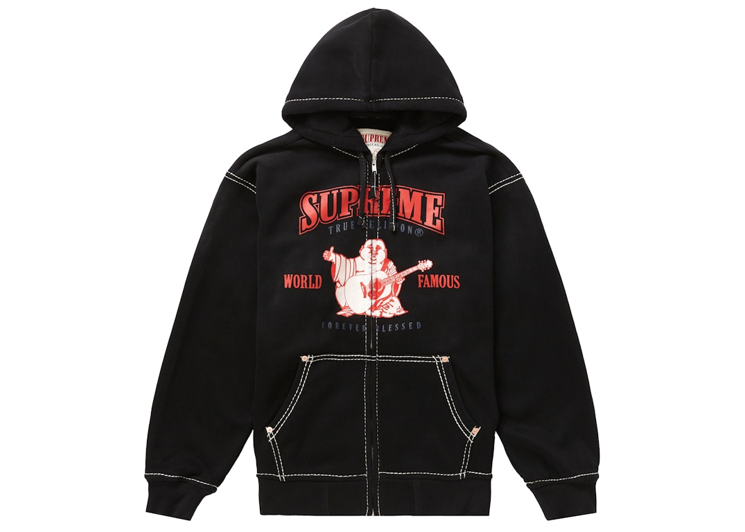 Pre-owned Supreme True Religion Zip Up Hooded Sweatshirt Black