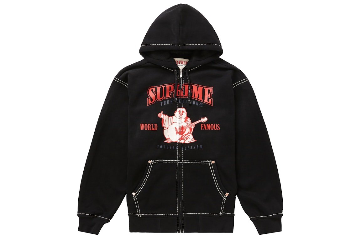 Pre-owned Supreme True Religion Zip Up Hooded Sweatshirt Black