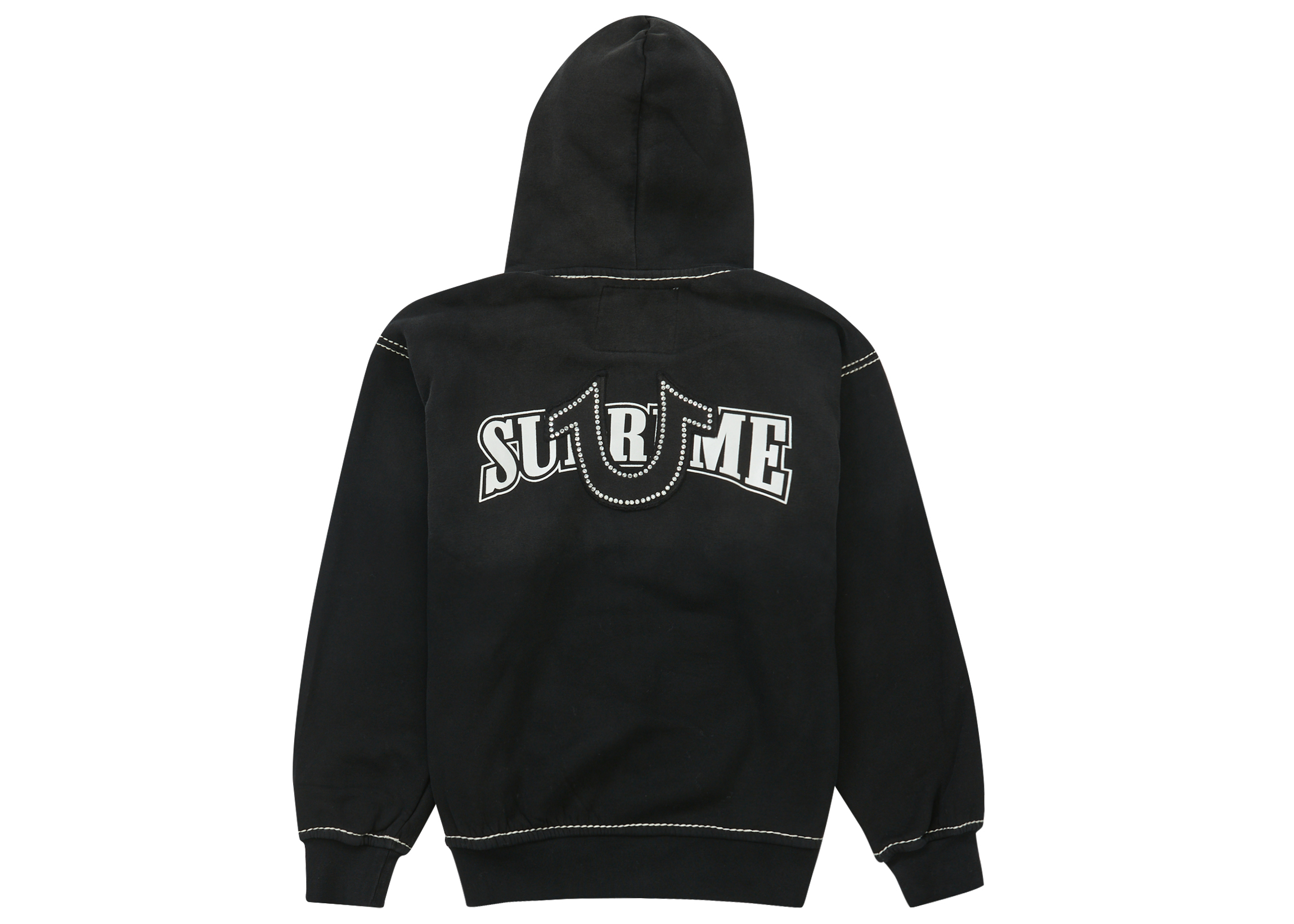 Supreme True Religion Zip Up Hooded Sweatshirt (FW22) Black Men's
