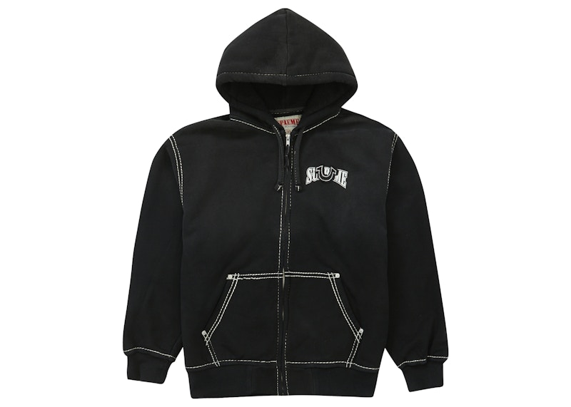 Supreme True Religion Zip Up Hooded Sweatshirt (FW22) Black Men's