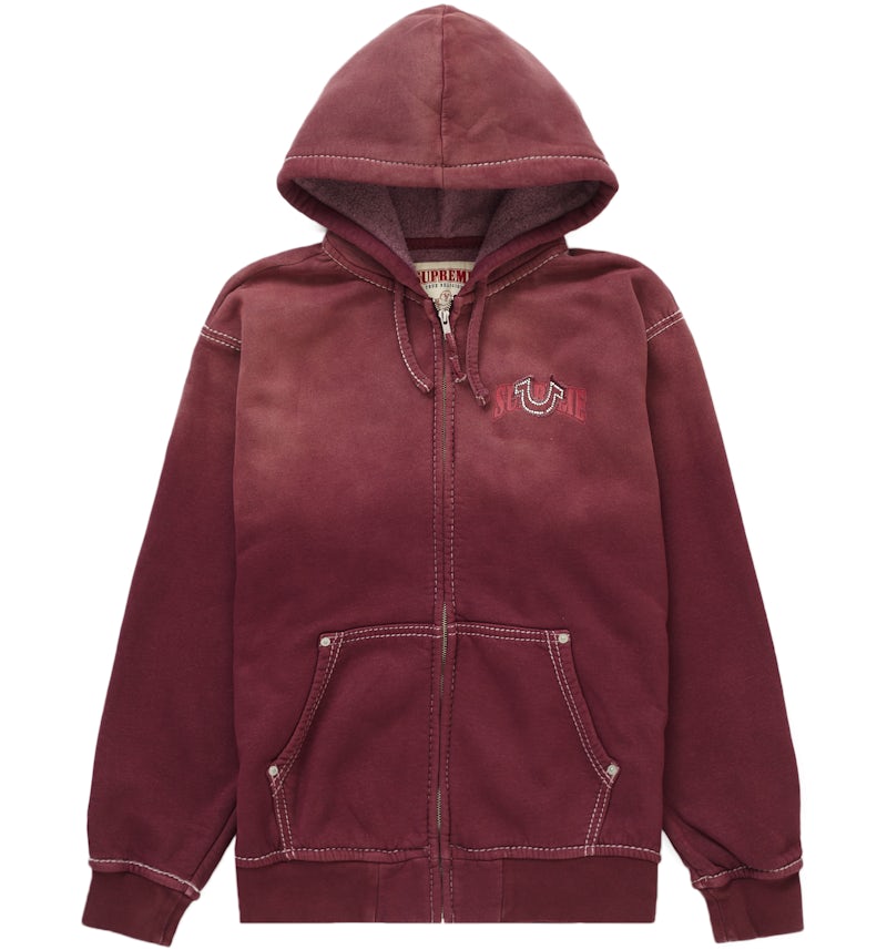 Supreme True Religion Zip Up Hooded Sweatshirt (FW22) Eggplant