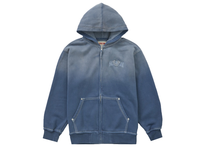 Supreme True Religion Zip Up Hooded Sweatshirt (FW22) Indigo Men's