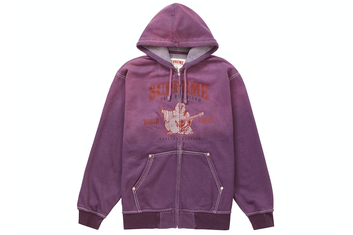 Pre-owned Supreme True Religion Zip Up Hooded Sweatshirt Purple