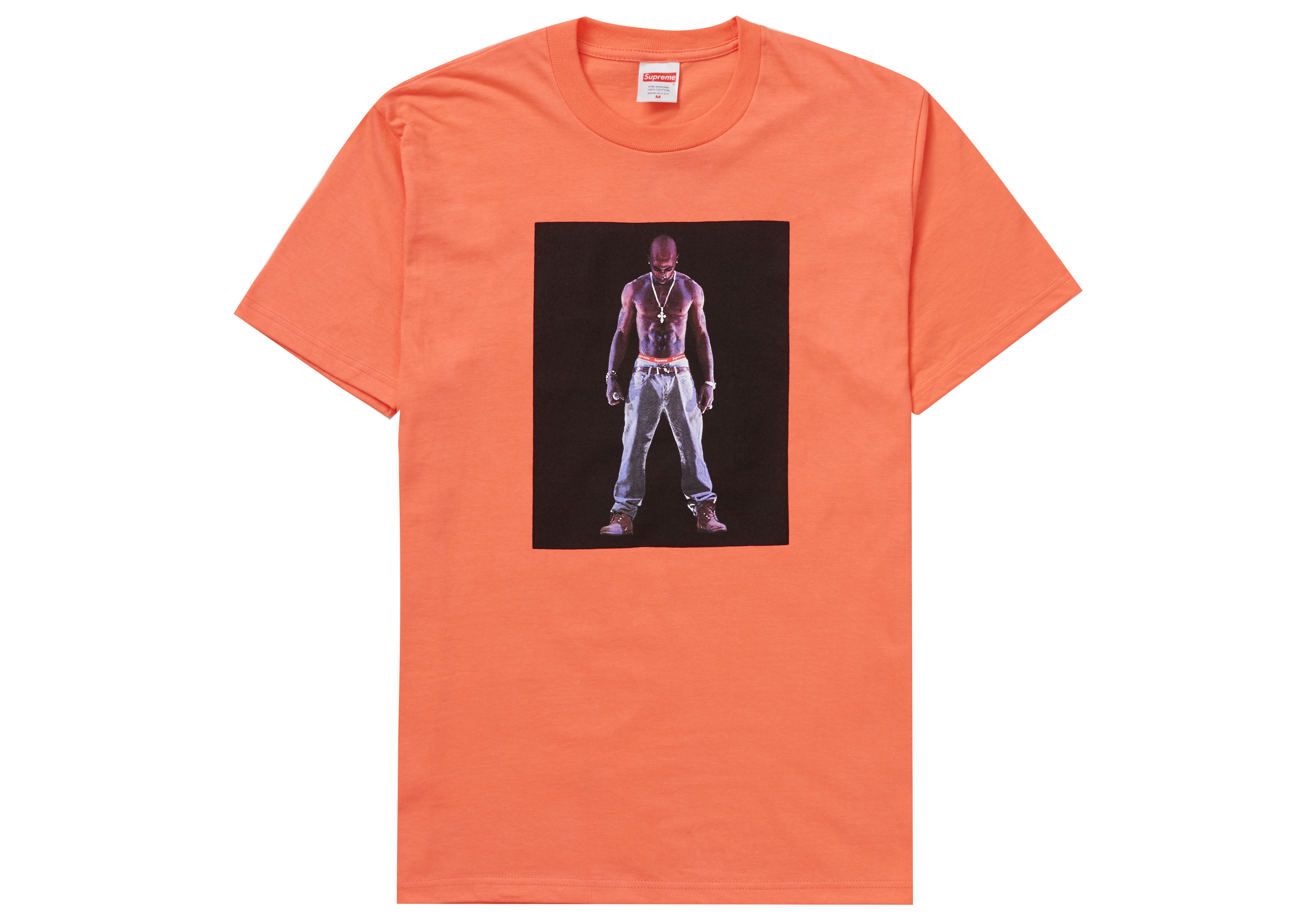 Supreme Tupac Hologram Tee Neon Orange