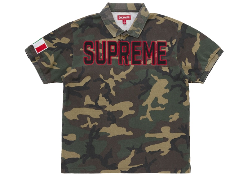 トップス Supreme Washed Camo Polo \"Woodland Camo\" Buy Supreme Washed Camo Polo 'Woodland Camo' - SS25KN96