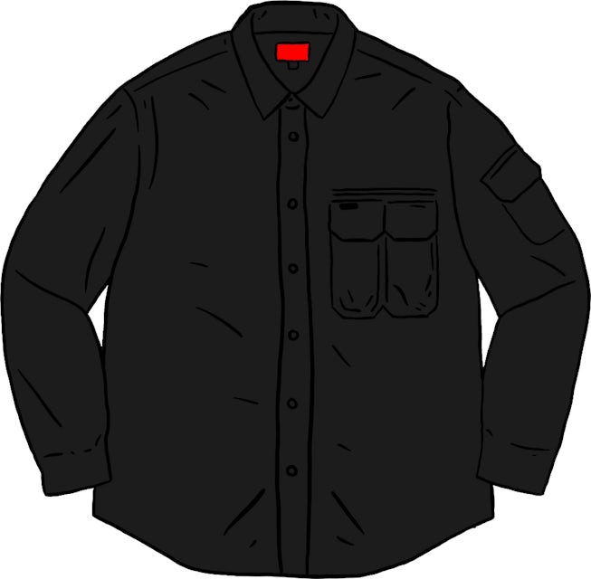 Supreme Twill Multi Pocket Shirt Black Men's - FW20 - US