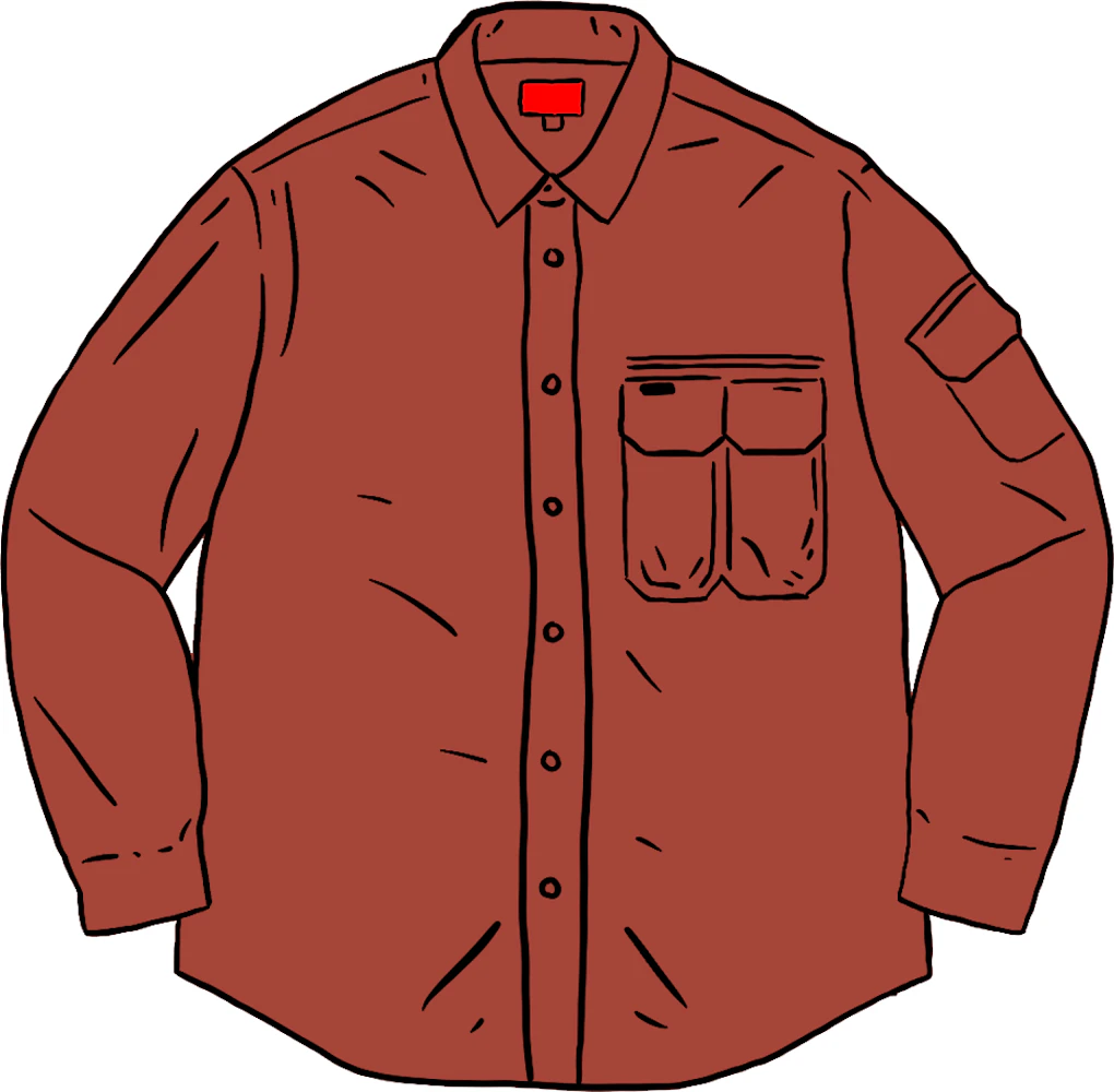 Supreme Twill Multi Pocket Shirt Copper Plaid メンズ - FW20 - JP