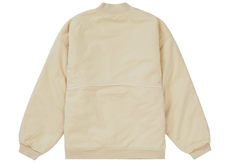 Supreme Twill Old English Varsity Jacket Tan Men's - SS21 - US