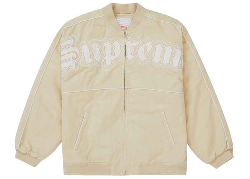 supreme Twill Old English Varsity Jacket | labiela.com