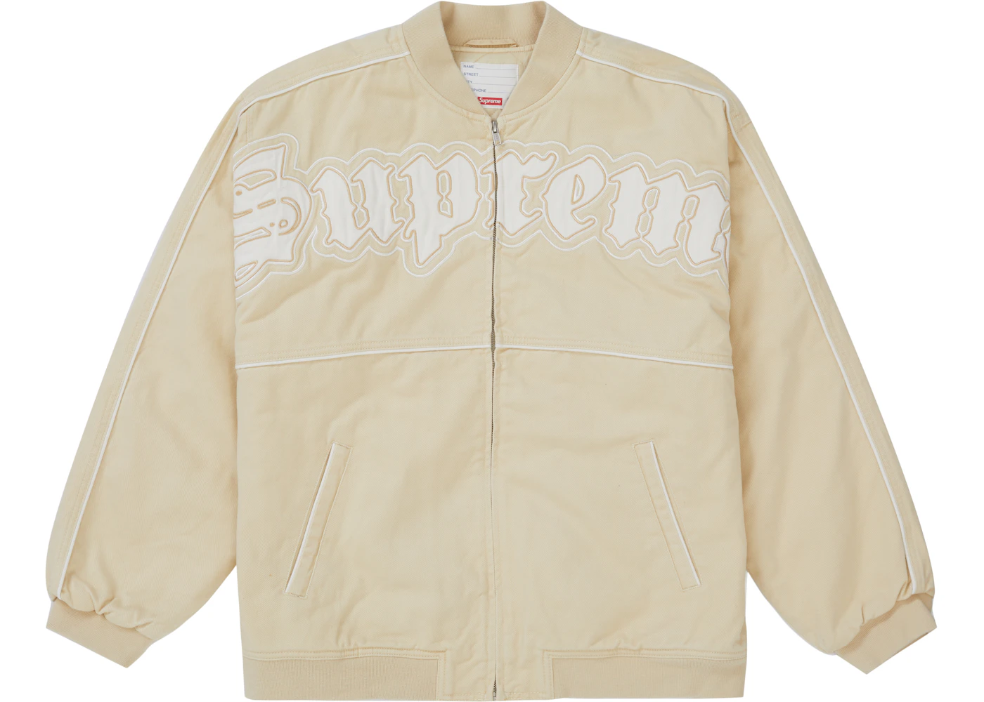 Supreme twill varsity varsity jacket Clearance