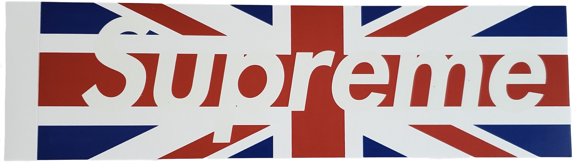 Supreme UK Union Jack Box Logo Sticker