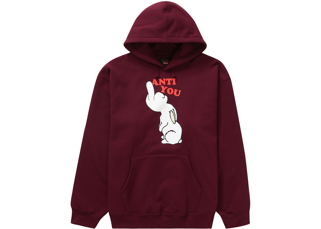 Pre-owned Supreme Undercover Anti You Hooded Sweatshirt Burgundy