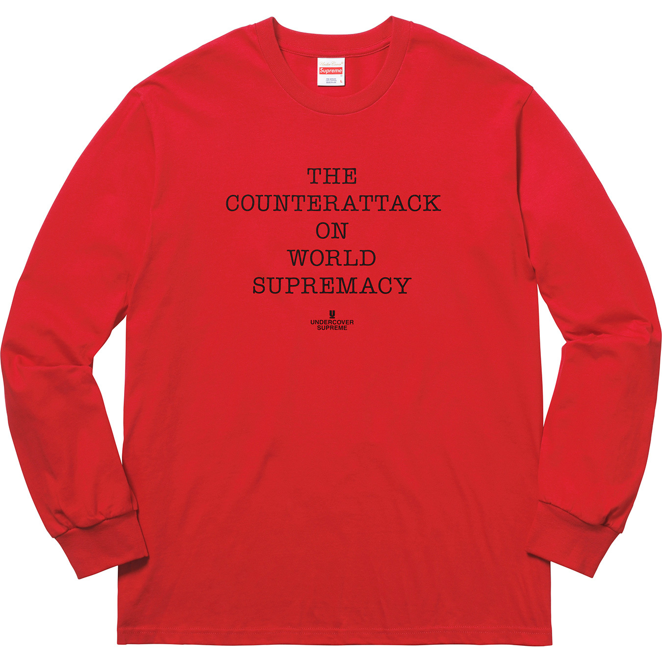 Supreme UNDERCOVER/Public Enemy Counterattack L/S Tee Red