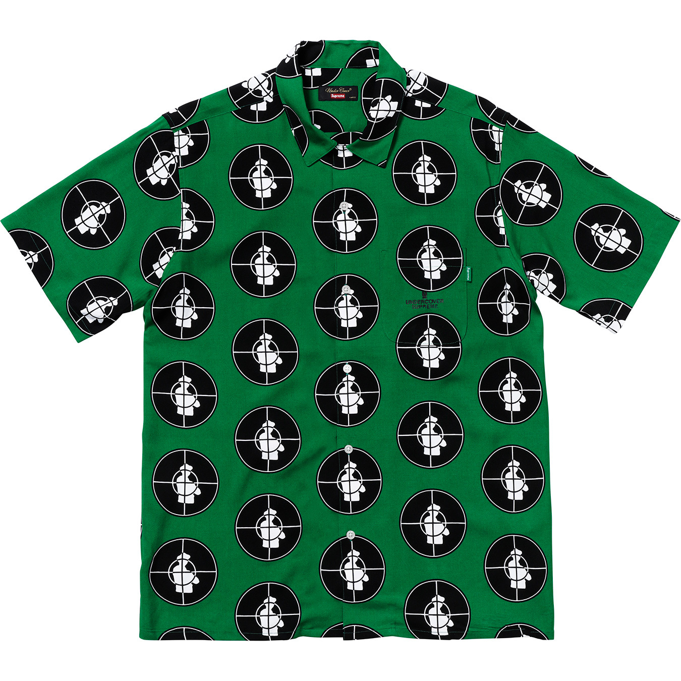 Supreme UNDERCOVER/Public Enemy Rayon Shirt Green メンズ - SS18 - JP