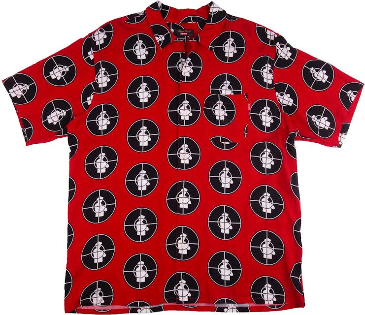 Supreme UNDERCOVER/Public Enemy Rayon Shirt Red - SS18 Men's - US