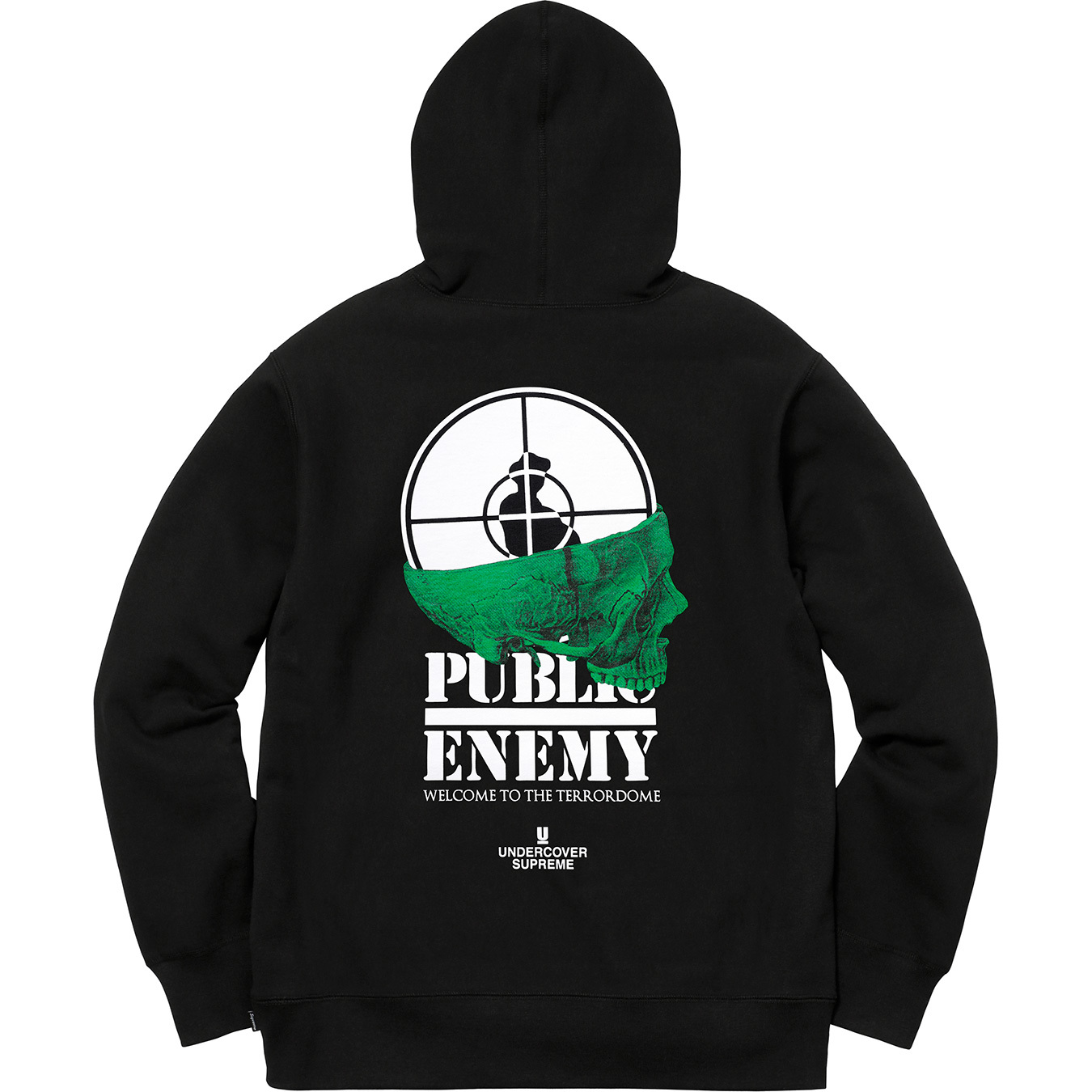 Supreme UNDERCOVER/Public Enemy Terrordome Hooded Sweatshirt Black 