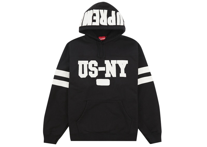 Supreme US-NY Hooded Sweatshirt Black - FW22 - US