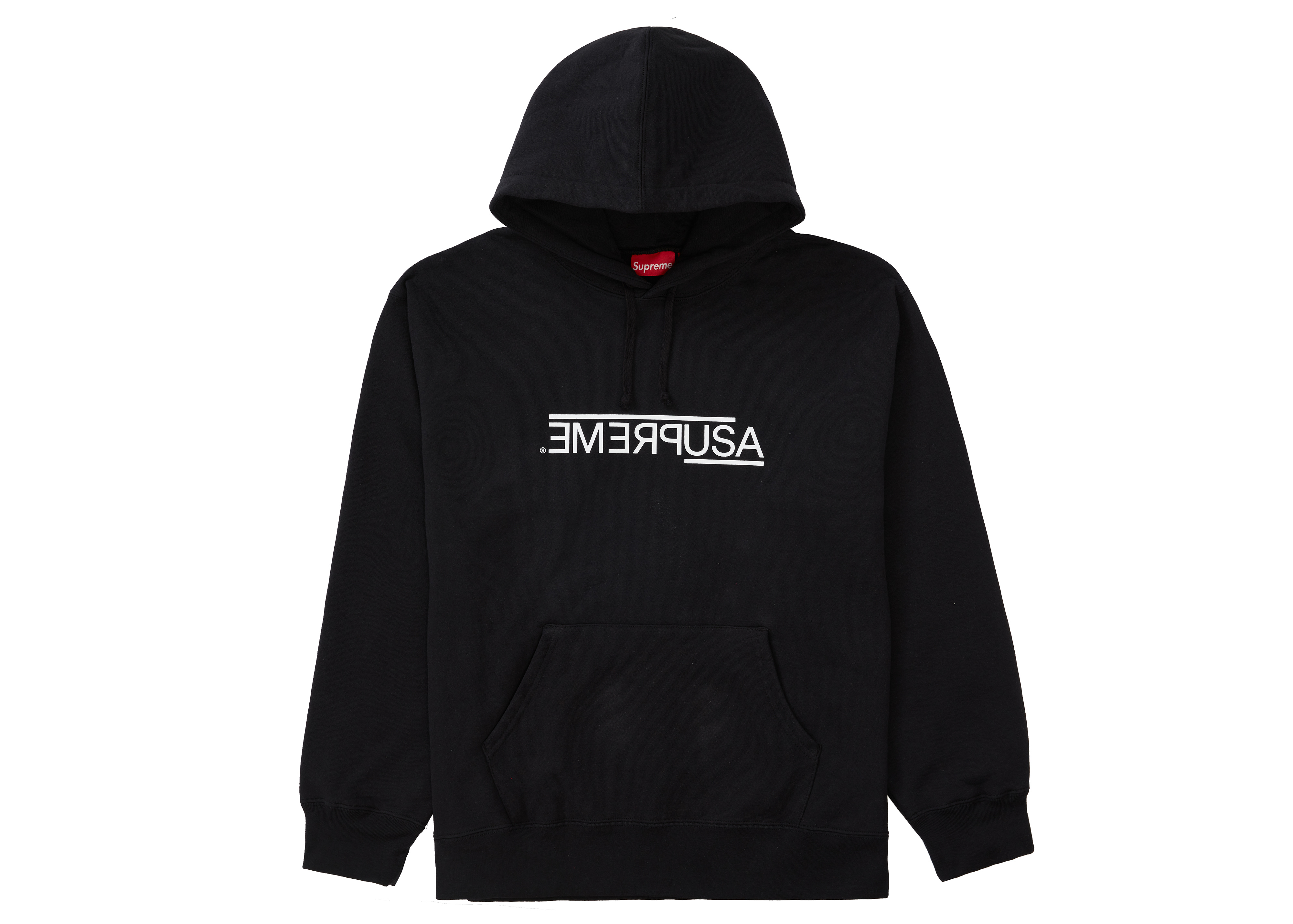 Supreme USA Hooded Sweatshirt Black 男士- FW21 - TW